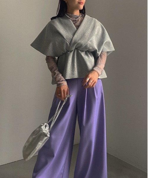 トップス AMERI PONCHO SILHOUETTE JERSEY TOP Ameri（アメリ）の「PONCHO SILHOUETTE JERSEY TOP（Tシャツ