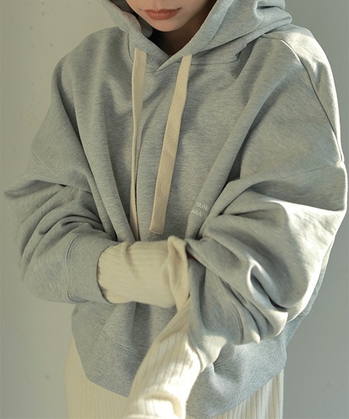 CREDONA（クレドナ）の「刺繍ロゴフーディ（パーカー・レディース・ダークブラウン/グレー/ピンク・FREE）」の21枚目の写真