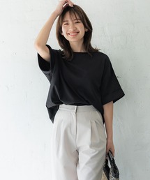袖ロールアップTシャツ