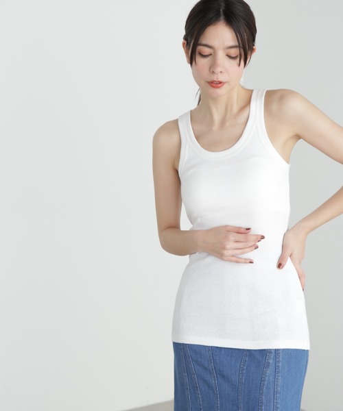 MILLER(ミラー)の「◆「miller×JILL STUART」コラボタンクトップ(タンクトップ・レディース・レッド/ホワイト/ブラック・FREE)」の1枚目の写真