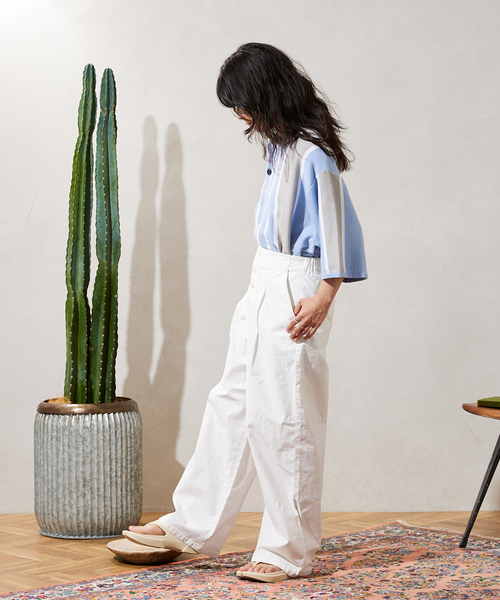 JOURNAL STANDARD relume（ジャーナルスタンダード　レリューム）の「CALIFORNIA STRIPE ニットポロシャツ（ポロシャツ・メンズ・サックスブルー/ブラック/ボルドー・MEDIUM/LARGE）」の16枚目の写真