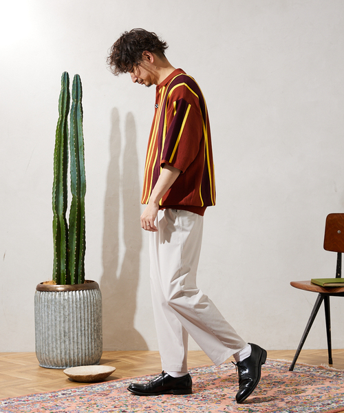 JOURNAL STANDARD relume（ジャーナルスタンダード　レリューム）の「CALIFORNIA STRIPE ニットポロシャツ（ポロシャツ・メンズ・サックスブルー/ブラック/ボルドー・MEDIUM/LARGE）」の22枚目の写真