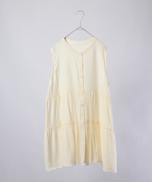 Chiaro（キアロ）の「chiaro ティアードノースリーブブラウス（シャツ/ブラウス・レディース・アイボリー/ベージュ/オレンジ/オリーブ・FREE）」の16枚目の写真