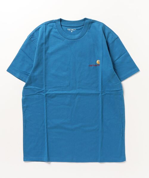 Carhartt WIP(カーハートダブリューアイピー)の「Carhartt WIP/カーハートダブリューアイピー アメリカンスクリプトTシャツ S/S AMERICAN SCRIPT T-SHIRT I029956(Tシャツ/カットソー・メンズ・ダークベージュ/ライトブルー/ホワイト/ブラック/ナチュラル/ヘザーグレー/ダークグリーン/サックスブルー/コバルトブルー/パープル・M/XL/L)」の1枚目の写真
