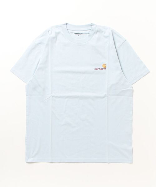 Carhartt WIP(カーハートダブリューアイピー)の「Carhartt WIP/カーハートダブリューアイピー アメリカンスクリプトTシャツ S/S AMERICAN SCRIPT T-SHIRT I029956(Tシャツ/カットソー・メンズ・ダークベージュ/ライトブルー/ホワイト/ブラック/ナチュラル/ヘザーグレー/ダークグリーン/サックスブルー/コバルトブルー/パープル・M/XL/L)」の8枚目の写真