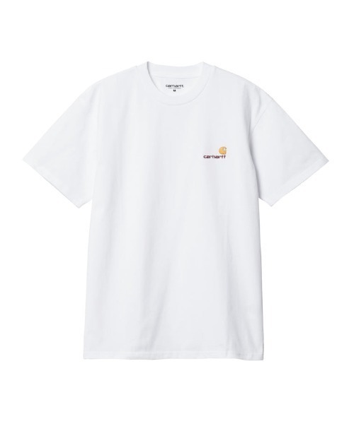 Carhartt WIP(カーハートダブリューアイピー)の「Carhartt WIP/カーハートダブリューアイピー アメリカンスクリプトTシャツ S/S AMERICAN SCRIPT T-SHIRT I029956(Tシャツ/カットソー・メンズ・ダークベージュ/ライトブルー/ホワイト/ブラック/ナチュラル/ヘザーグレー/ダークグリーン/サックスブルー/コバルトブルー/パープル・M/XL/L)」の2枚目の写真