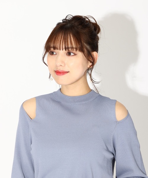 MISCH MASCH(ミッシュマッシュ)の「■2023春夏新作■カットオフニット/MM318335(ニット/セーター・レディース・ブラック/ホワイト/ブルー/ブラウン・M)」の7枚目の写真