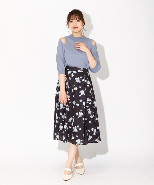 MISCH MASCH(ミッシュマッシュ)の「■2023春夏新作■カットオフニット/MM318335(ニット/セーター・レディース・ブラック/ホワイト/ブルー/ブラウン・M)」の5枚目の写真