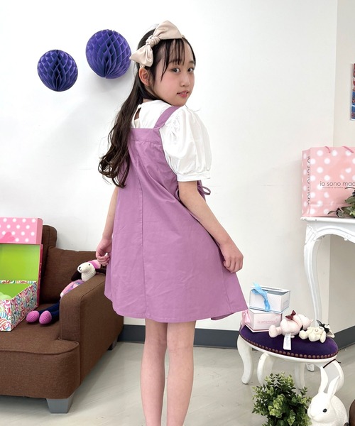 SPIGA（スピーガ）の「インナー付フラワーモチーフキャミワンピース（ワンピース・キッズ・ベージュ/パープル・4Y/6Y/8Y/10Y/12Y）」の18枚目の写真
