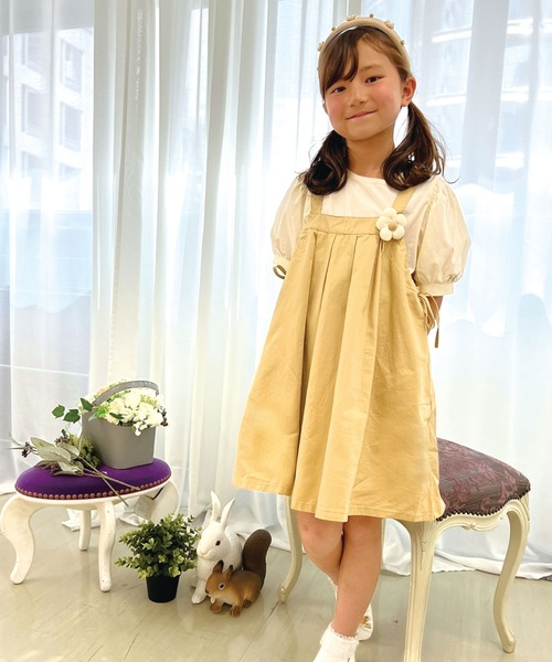 SPIGA（スピーガ）の「インナー付フラワーモチーフキャミワンピース（ワンピース・キッズ・ベージュ/パープル・4Y/6Y/8Y/10Y/12Y）」の15枚目の写真