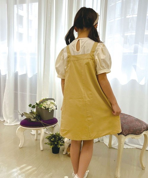 SPIGA（スピーガ）の「インナー付フラワーモチーフキャミワンピース（ワンピース・キッズ・ベージュ/パープル・4Y/6Y/8Y/10Y/12Y）」の5枚目の写真
