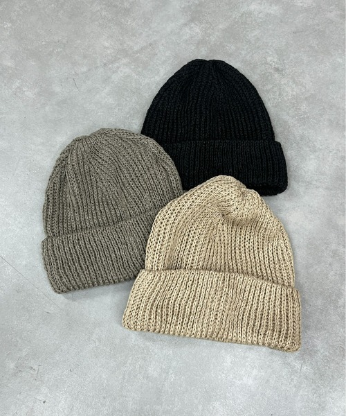 WHO'S WHO gallery（フーズフーギャラリー）の「ペーパーワッチ（ニットキャップ/ビーニー・レディース・ブラック/グレー/ベージュ・FREE）」の7枚目の写真