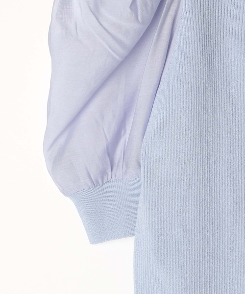 Heather（ヘザー）の「布帛ドッキングニットカーディガン　906181（カーディガン/ボレロ・レディース・ブラック/アイボリー/ブルー・FREE）」の7枚目の写真