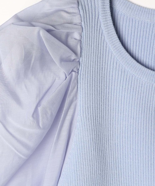 Heather（ヘザー）の「布帛ドッキングニットカーディガン　906181（カーディガン/ボレロ・レディース・ブラック/アイボリー/ブルー・FREE）」の9枚目の写真