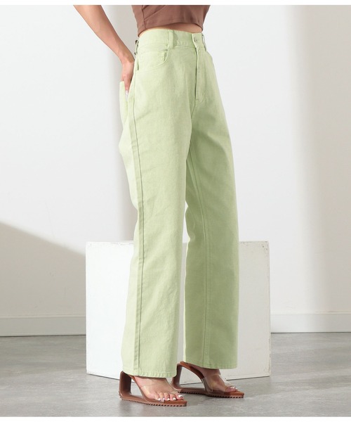 LATINA（ラティーナ）の「カラーデニムワイドパンツ（デニムパンツ・レディース・オレンジ/グリーン・FREE）」の6枚目の写真
