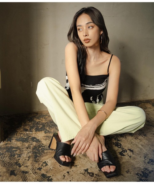 LATINA（ラティーナ）の「カラーデニムワイドパンツ（デニムパンツ・レディース・オレンジ/グリーン・FREE）」の20枚目の写真