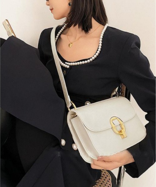 LOPASS（ロパス）の「2wayショルダーバッグ（ショルダーバッグ・レディース・ブラック/ホワイト/ベージュ・FREE）」の6枚目の写真