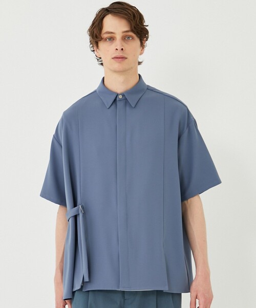 UNITED TOKYO（ユナイテッドトウキョウ）の「サイドベルトスリットシャツSS（シャツ/ブラウス・メンズ・ストライプ/ブラック/ライトブルーグレー・1/2）」の15枚目の写真