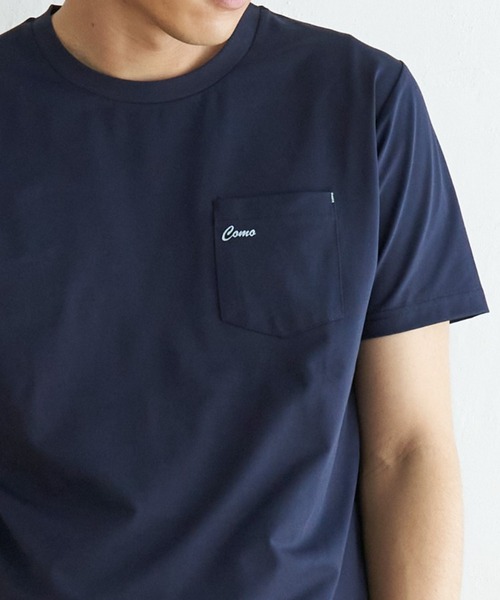 ikka（イッカ）の「【吸水速乾】速乾COOLポケットプリントTシャツ（Tシャツ/カットソー・メンズ・ホワイト/シルバーグレー/オリーブ/ブラック/オレンジ/ネイビー・M/XL/L/S）」の5枚目の写真