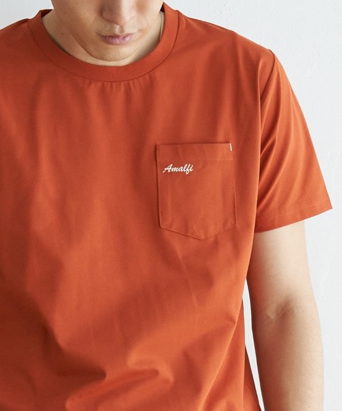 ikka（イッカ）の「【吸水速乾】速乾COOLポケットプリントTシャツ（Tシャツ/カットソー・メンズ・ホワイト/シルバーグレー/オリーブ/ブラック/オレンジ/ネイビー・M/XL/L/S）」の6枚目の写真