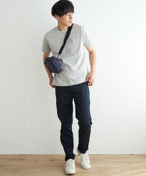 ikka（イッカ）の「【吸水速乾】速乾COOLポケットプリントTシャツ（Tシャツ/カットソー・メンズ・ホワイト/シルバーグレー/オリーブ/ブラック/オレンジ/ネイビー・M/XL/L/S）」の9枚目の写真
