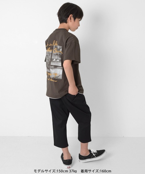 GLAZOS（グラソス）の「[テーパード]ストレッチ・ベイカーポケット7分丈パンツ（その他パンツ・キッズ・ブラック/ベージュ/カーキ・140cm/150cm/160cm/170cm）」の7枚目の写真