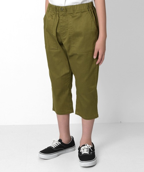 GLAZOS（グラソス）の「[テーパード]ストレッチ・ベイカーポケット7分丈パンツ（その他パンツ・キッズ・ブラック/ベージュ/カーキ・140cm/150cm/160cm/170cm）」の9枚目の写真