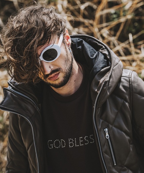 NO ID.（ノーアイディ）の「オーバルサングラス（サングラス・メンズ・ブラック/ホワイト・ONE SIZE）」の10枚目の写真