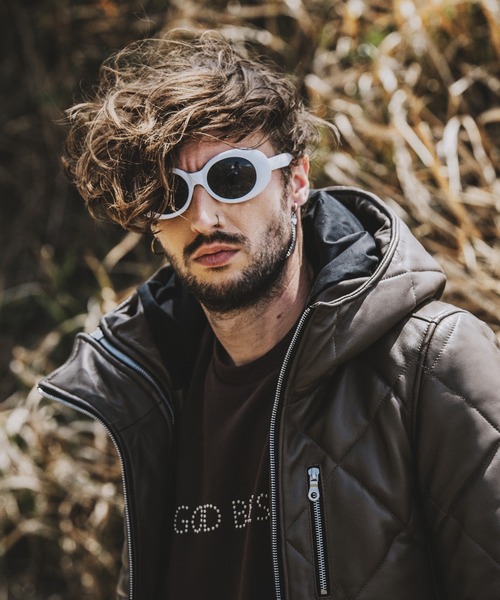 NO ID.（ノーアイディ）の「オーバルサングラス（サングラス・メンズ・ブラック/ホワイト・ONE SIZE）」の12枚目の写真