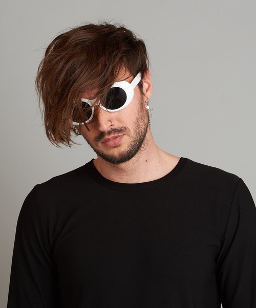 NO ID.（ノーアイディ）の「オーバルサングラス（サングラス・メンズ・ブラック/ホワイト・ONE SIZE）」の14枚目の写真