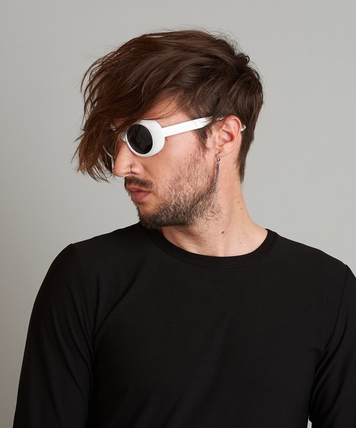 NO ID.（ノーアイディ）の「オーバルサングラス（サングラス・メンズ・ブラック/ホワイト・ONE SIZE）」の16枚目の写真