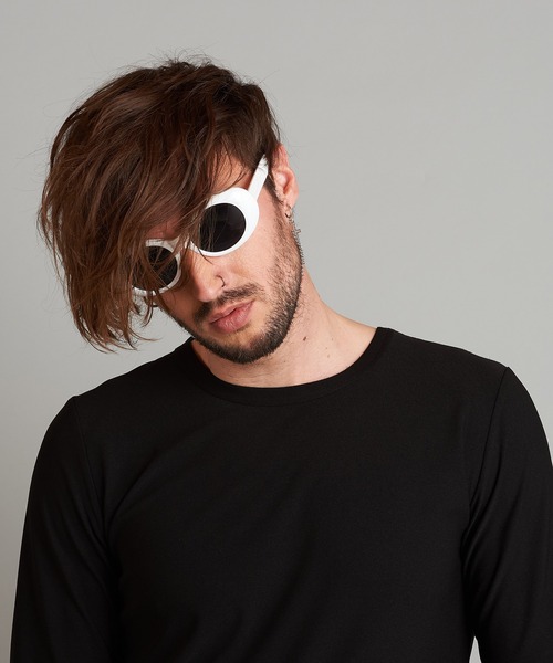 NO ID.（ノーアイディ）の「オーバルサングラス（サングラス・メンズ・ブラック/ホワイト・ONE SIZE）」の17枚目の写真