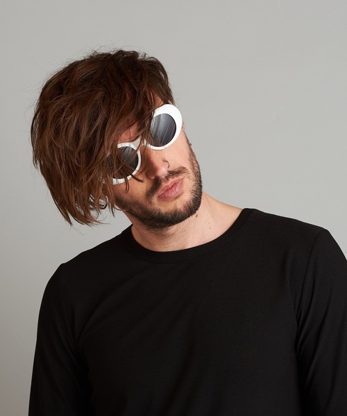 NO ID.（ノーアイディ）の「オーバルサングラス（サングラス・メンズ・ブラック/ホワイト・ONE SIZE）」の18枚目の写真