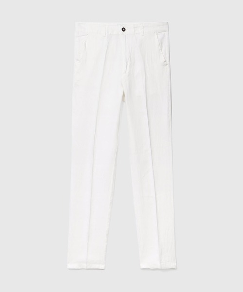 BENETTON (UNITED COLORS OF BENETTON)（ベネトンユナイテッドカラーズオブベネトン）の「リネン100％ストレートチノパンツ（チノパンツ・メンズ・ブラウン系その他/ネイビー/ホワイト・46/48/44/50/42）」の14枚目の写真