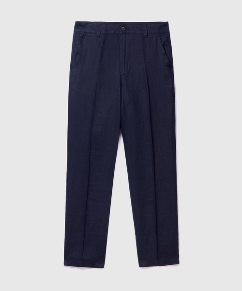 BENETTON (UNITED COLORS OF BENETTON)（ベネトンユナイテッドカラーズオブベネトン）の「リネン100％ストレートチノパンツ（チノパンツ・メンズ・ブラウン系その他/ネイビー/ホワイト・46/48/44/50/42）」の18枚目の写真