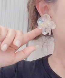 LYEON | フラワークリアピアス(ピアス（両耳用）)