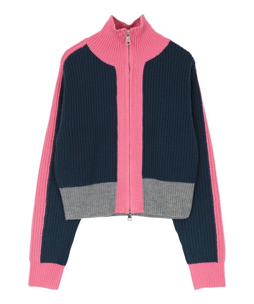 miette（ミエット）の「ダブルジップショートニットカーディガン（カーディガン/ボレロ・レディース・アイボリー/ブラック/ネイビー/ライトグレー・FREE）」の21枚目の写真