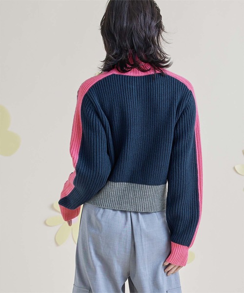 miette（ミエット）の「ダブルジップショートニットカーディガン（カーディガン/ボレロ・レディース・アイボリー/ブラック/ネイビー/ライトグレー・FREE）」の15枚目の写真