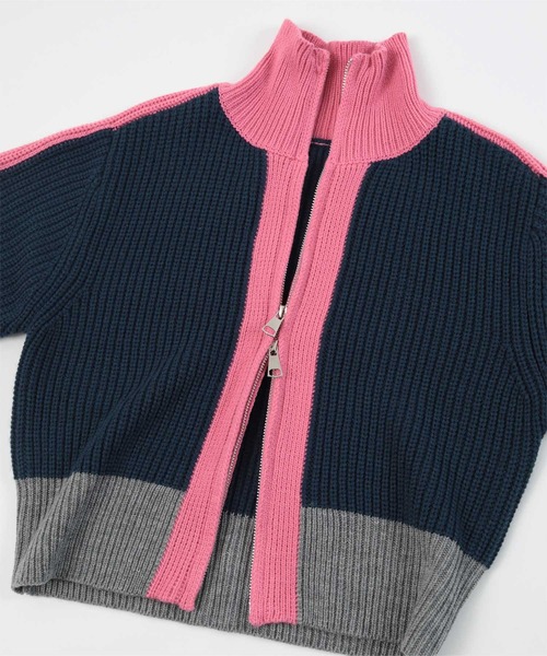 miette（ミエット）の「ダブルジップショートニットカーディガン（カーディガン/ボレロ・レディース・アイボリー/ブラック/ネイビー/ライトグレー・FREE）」の17枚目の写真