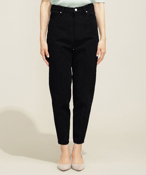 NANO universe(ナノユニバース)の「【WEB限定】【骨格ストレート】ハイウエストテーパードデニムパンツ(デニムパンツ・レディース・ホワイト/ネイビー/ブラック/ブラック系その他/ダークネイビー・マルチサイズ)」の10枚目の写真