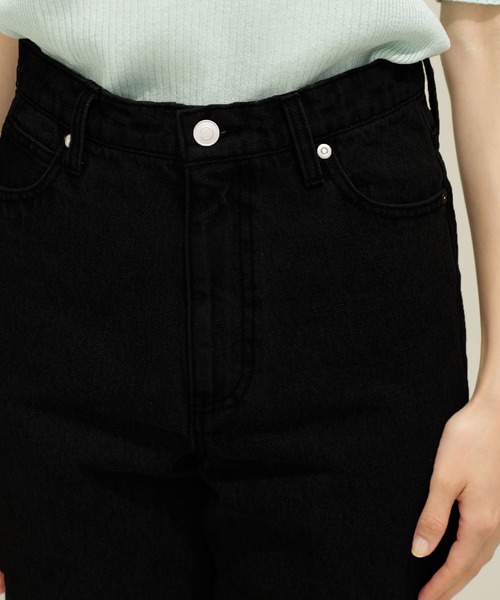 NANO universe(ナノユニバース)の「【WEB限定】【骨格ストレート】ハイウエストテーパードデニムパンツ(デニムパンツ・レディース・ホワイト/ネイビー/ブラック/ブラック系その他/ダークネイビー・マルチサイズ)」の13枚目の写真