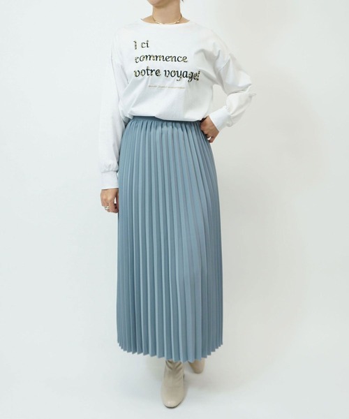 NICOLE white（ニコルホワイト）の「プリーツスカート（スカート・レディース・ブラック/キャメル/サックスブルー・FREE）」の16枚目の写真