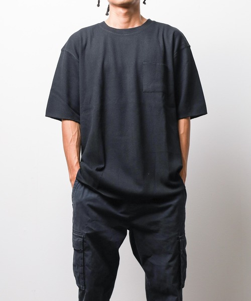 B.I.D.(ビーアイディー)の「《サーマル》 半袖ビッグTシャツ(Tシャツ/カットソー・レディース・グレー/ブラック/ラベンダー/ホワイト・L/M/LL)」の9枚目の写真