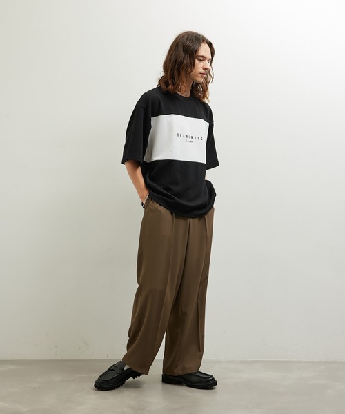 JUNRED（ジュンレッド）の「梨地パネル切替Tシャツ（Tシャツ/カットソー・メンズ・グレー/ホワイト/ブラック・LL/M/L）」の10枚目の写真