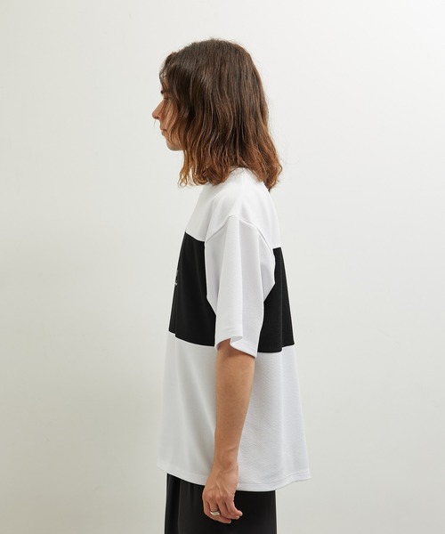 JUNRED（ジュンレッド）の「梨地パネル切替Tシャツ（Tシャツ/カットソー・メンズ・グレー/ホワイト/ブラック・LL/M/L）」の16枚目の写真