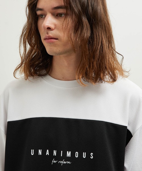JUNRED（ジュンレッド）の「梨地パネル切替Tシャツ（Tシャツ/カットソー・メンズ・グレー/ホワイト/ブラック・LL/M/L）」の18枚目の写真