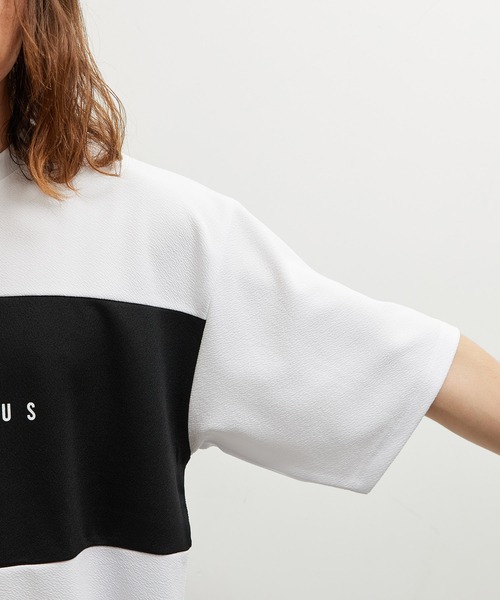 JUNRED（ジュンレッド）の「梨地パネル切替Tシャツ（Tシャツ/カットソー・メンズ・グレー/ホワイト/ブラック・LL/M/L）」の20枚目の写真