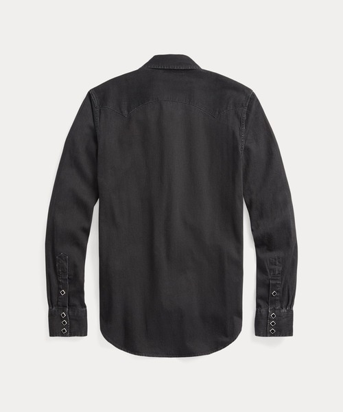 RRL 長袖シャツ デニム ウエスタンシャツ バッファロー XXLサイズ Ralph Lauren RRL デニム ウエスタンシャツ | ブルー | FARFETCH JP