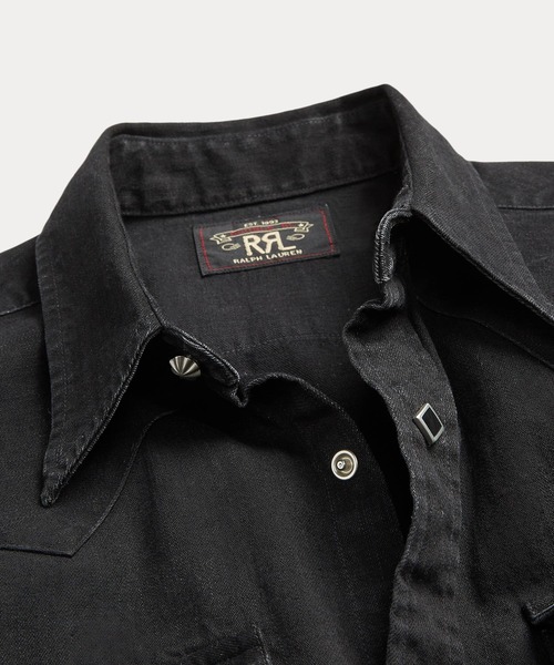 スリム フィット デニム ウエスタン シャツ（シャツ/ブラウス）｜RRL