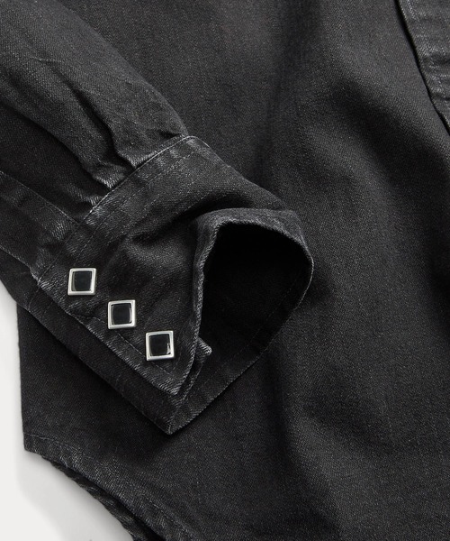RRL（ダブル アール エル）の「スリム フィット デニム ウエスタン シャツ（シャツ/ブラウス・メンズ・ブラック系1・M/XL/L/XS/S/XXL）」の6枚目の写真